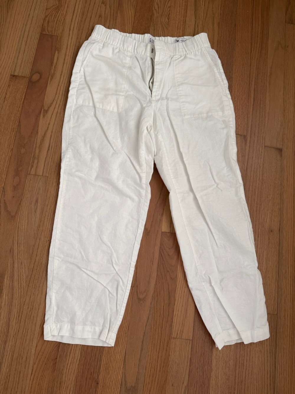 Gap Pleated Linen Blend Ankle Pant